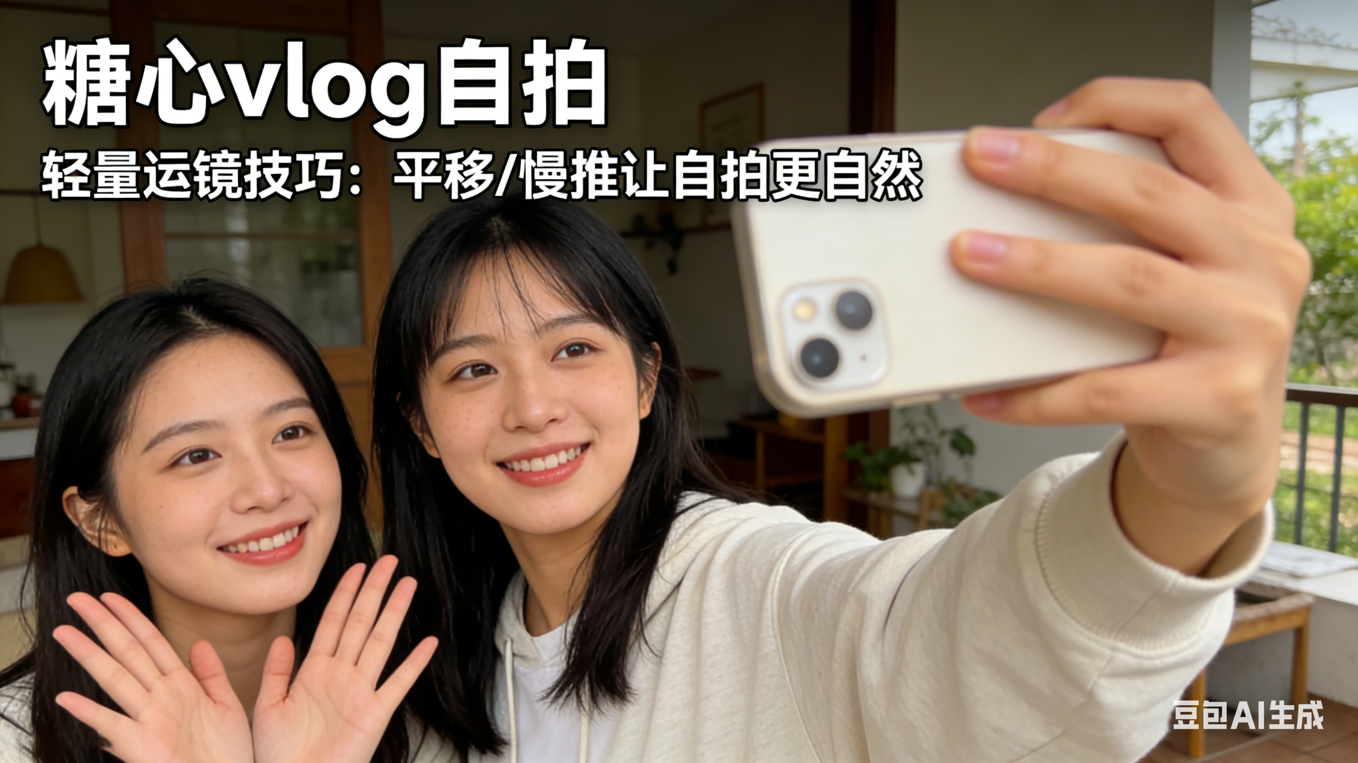 糖心vlog自拍 - 轻量运镜技巧，平移/慢推让自拍vlog更自然